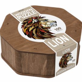 EWA Eco Wood Art Träpussel i Trälåda - Lejon