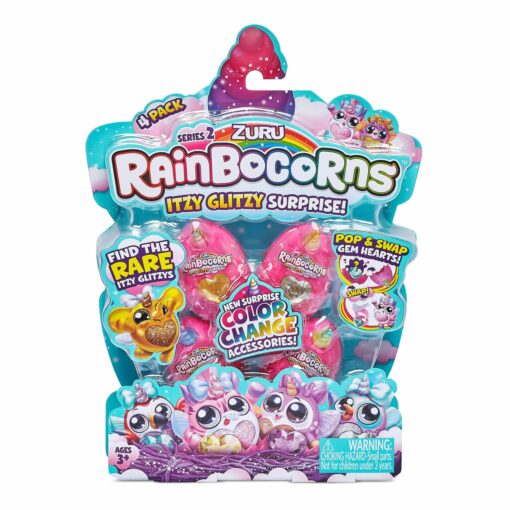 Zuru Rainbocorns, Itsy Glitzy Surprise med Färgskiftande Tillbehör 4-Pack