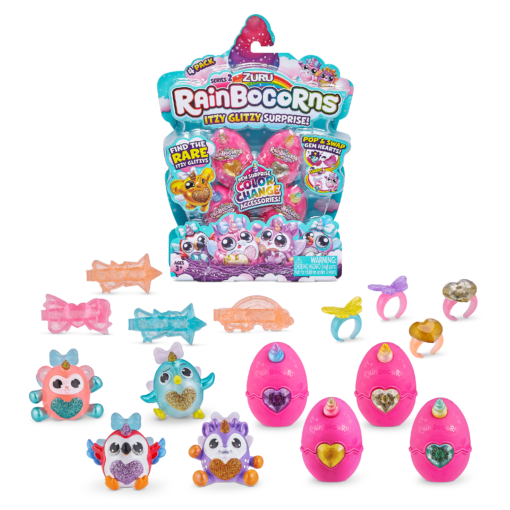 Zuru Rainbocorns, Itsy Glitzy Surprise med Färgskiftande Tillbehör 4-Pack