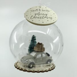 Sass & Belle Julgranskula i Glas Snowy White VW Car Dome Baubble