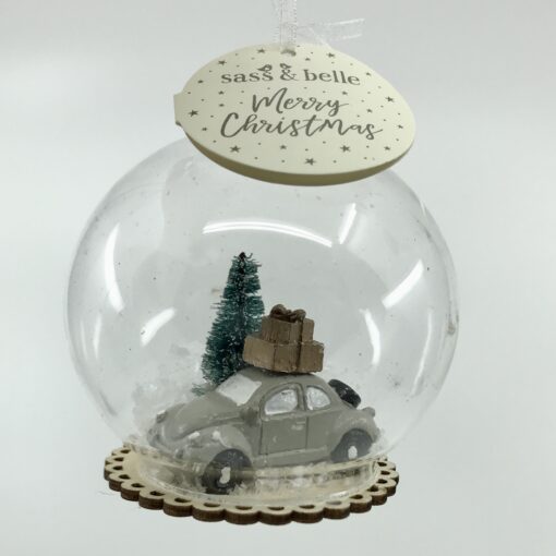Sass & Belle Julgranskula i Glas Snowy White VW Car Dome Baubble