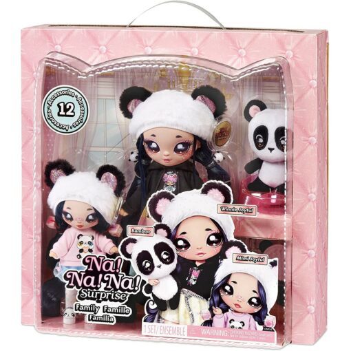 Na! Na! Na! Surprise Dockor Family Panda Soft Doll Set