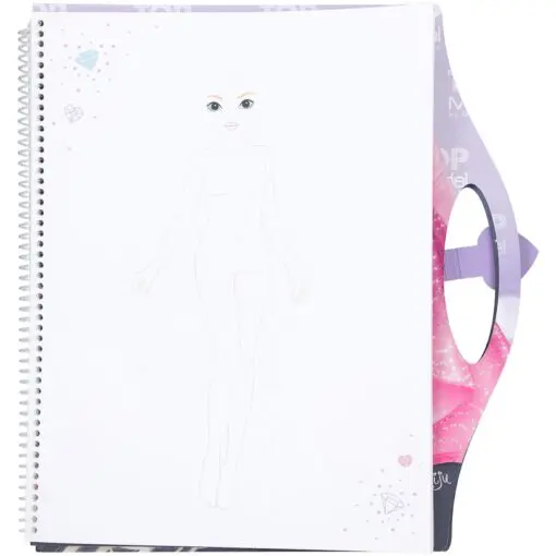 TOPModel Spiralbunden Målarbok Styla med Stickers Glamour - Bild 4