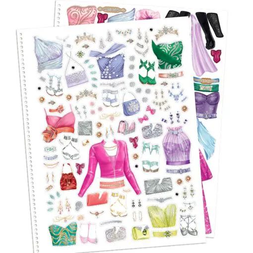 TOPModel Spiralbunden Målarbok Styla med Stickers Glamour - Bild 7