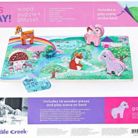 114293 Crocodile Creek Träpussel Lekset med Stå-upp Unicorns 16 bitar3