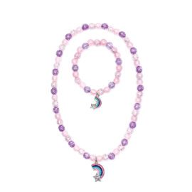 Great Pretenders Smyckesset Halsband & Armband Purple Rainbow