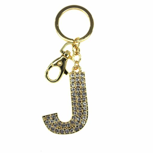 Tinka Nyckelring med Karbinhake Bokstav med Bling - Bild 11