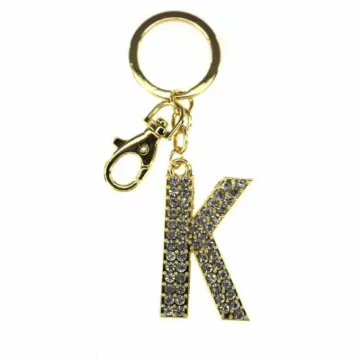 Tinka Nyckelring med Karbinhake Bokstav med Bling - Bild 12