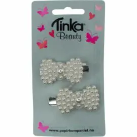 Tinka Hårklämma 2-pack Pärlor Rosett