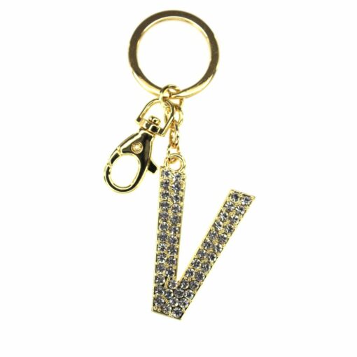 Tinka Nyckelring med Karbinhake Bokstav med Bling - Bild 22
