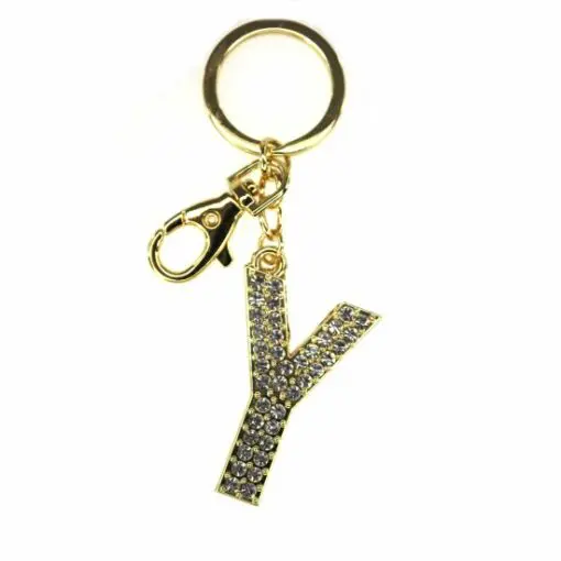 Tinka Nyckelring med Karbinhake Bokstav med Bling - Bild 24
