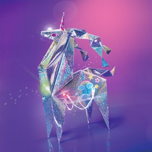 4M DIY-Byggsats Origami Enhörning med Belysning