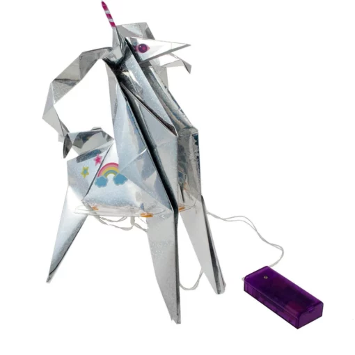 4M DIY-Byggsats Origami Enhörning med Belysning
