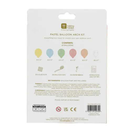 Ballongbåge Kit Pastell 60-pack Ballonger 3M