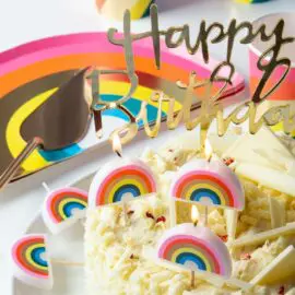Cake Topper Happy Birthday Guld