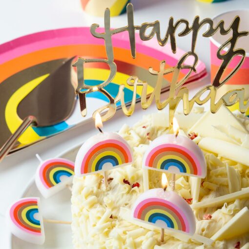 Cake Topper Happy Birthday Guld