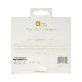 Talking Tables Ballonger 5-pack Vit och Guld Konfetti