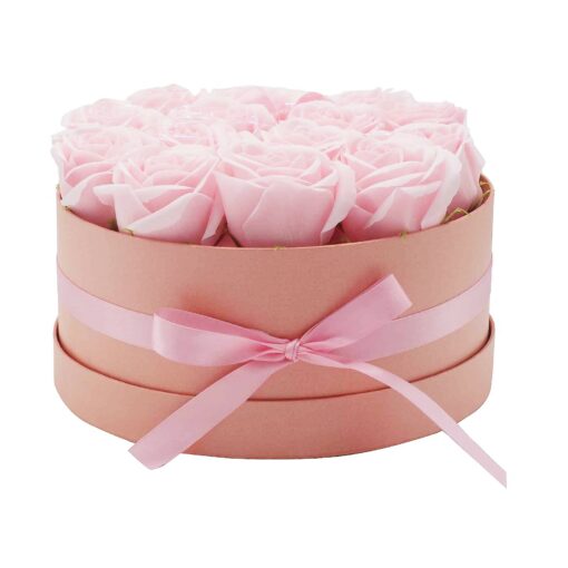 Tvålblommor Rosa Rosboxen Rund (2)58