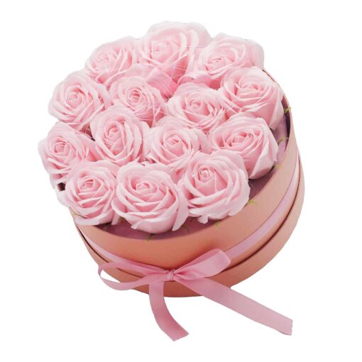 Tvålblommor Rosa Rosboxen Rund (2)58