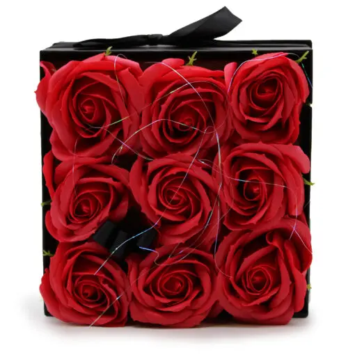 Tvålblommor Röda Rosboxen Kvadrat