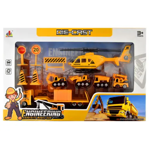 Leksaksfordon Byggarbetsplats Die Cast 12 delar