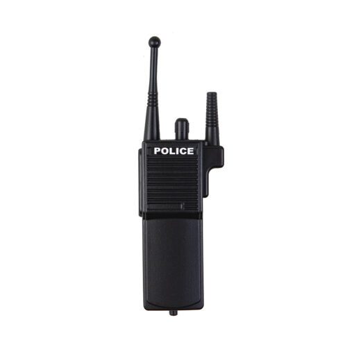 5-delat Set Polisman Blå Jacka, Keps, Handklovar, Walkie Talkie, Bricka (7)