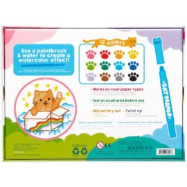 12-pack Vattenlösliga Gelkritor för Våta och Torra Tekniker - Twist-up Cat Parade