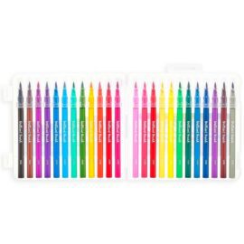 24-pack Tuschpennor med Penselspets - Brilliant Brush Markers