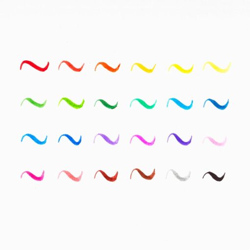 24-pack Tuschpennor med Penselspets - Brilliant Brush Markers