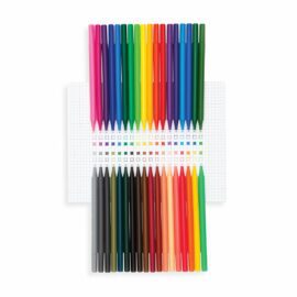 36-pack Tuschpennor Fineliners 0.7mm - Seriously Fine Felt Tip Markers