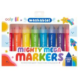 8-pack Tuschpennor med Barnvänligt Grep - Mighty Mega Markers