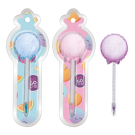 Luktpenna med Fruktdoft Bläckpenna PomPom med Rosett (3)