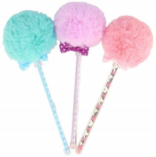 Luktpenna med Fruktdoft Bläckpenna PomPom med Rosett (3)