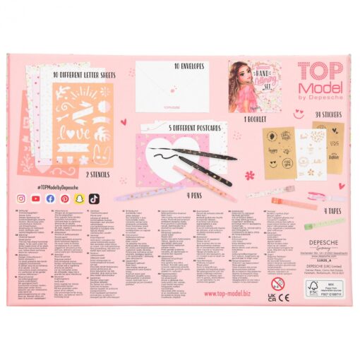 TOPModel Handlettering Brevpapper i box FLOWER BERRY