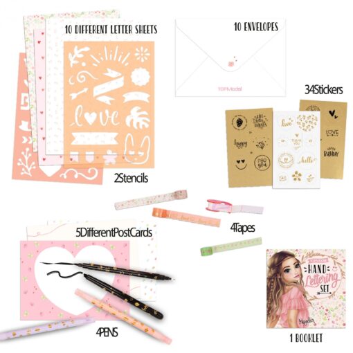 TOPModel Handlettering Brevpapper i box FLOWER BERRY