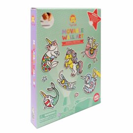 Aktivitets Kit Flyttbara Väggdekaler + 5 Tuschpennor - Magical Creatures
