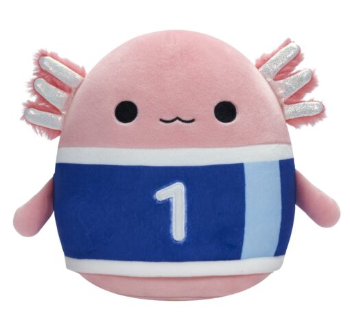 Squishmallows Official Kellytoy Archie the Axolotl w Jersey 19 cm