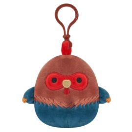 Squishmallows Official Kellytoy Clip-on Reed Red and Blue Rooster 9 cm