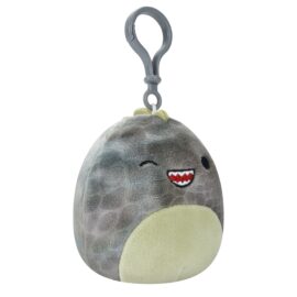 Squishmallows Official Kellytoy Clip-on Xander the Winking Grey T-Rex 9 cm