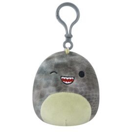 Squishmallows Official Kellytoy Clip-on Xander the Winking Grey T-Rex 9 cm