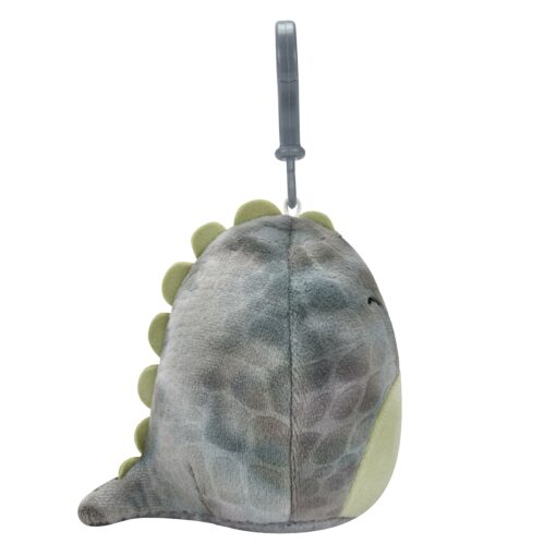 Squishmallows Official Kellytoy Clip-on Xander the Winking Grey T-Rex 9 cm