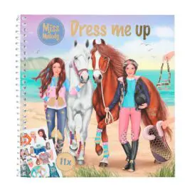 Miss Melody Spiralbunden Designbok Dress Me Up Styla med Stickers