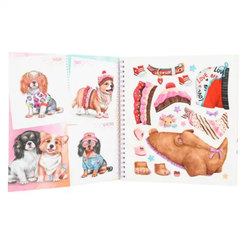 TOPModel Målarbok Doggy Styla med Stickers