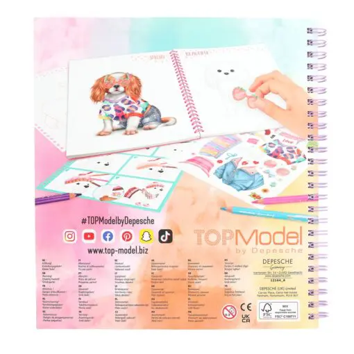 TOPModel Målarbok Doggy Styla med Stickers