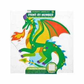 Colorific canvas paint by number kit – fantastic dragon