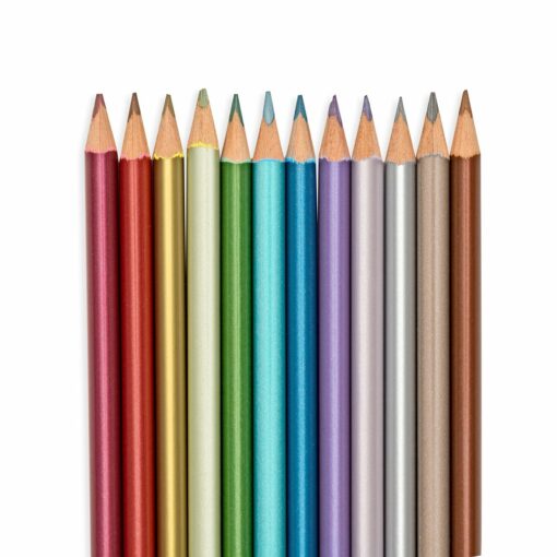 OOLY 12-pack Färgpennor Metallic Färg - Ergonomisk Passform (6)
