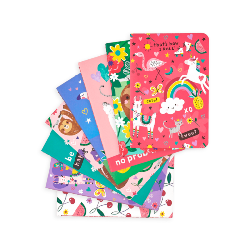 OOLY 8-pack Anteckningsbok Pocket Pal Journals Funtastic Friends