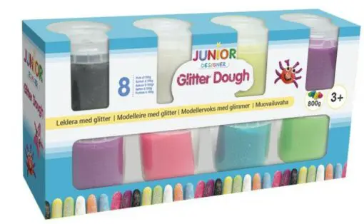 Junior Designer Modellera Glitter 8-Pack- 8×100 - Bild 2
