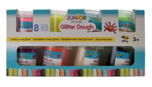Junior Designer Modellera Glitter 8-Pack- 8×100 - Bild 3