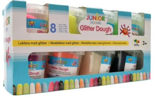 Junior Designer Modellera Glitter 8-Pack- 8×100 - Bild 4